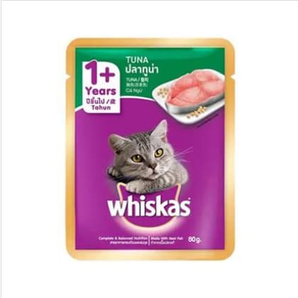 Whiskas Pouch Adult Wet Cat Food Tuna 80g