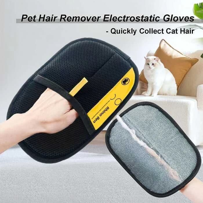 Pet hair removal glove