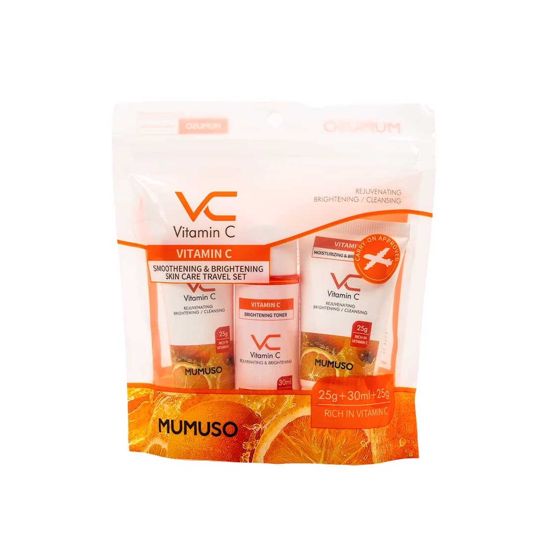 MUMUSO Vitamin C Smoothening & Brightening Skin Care Travel Set