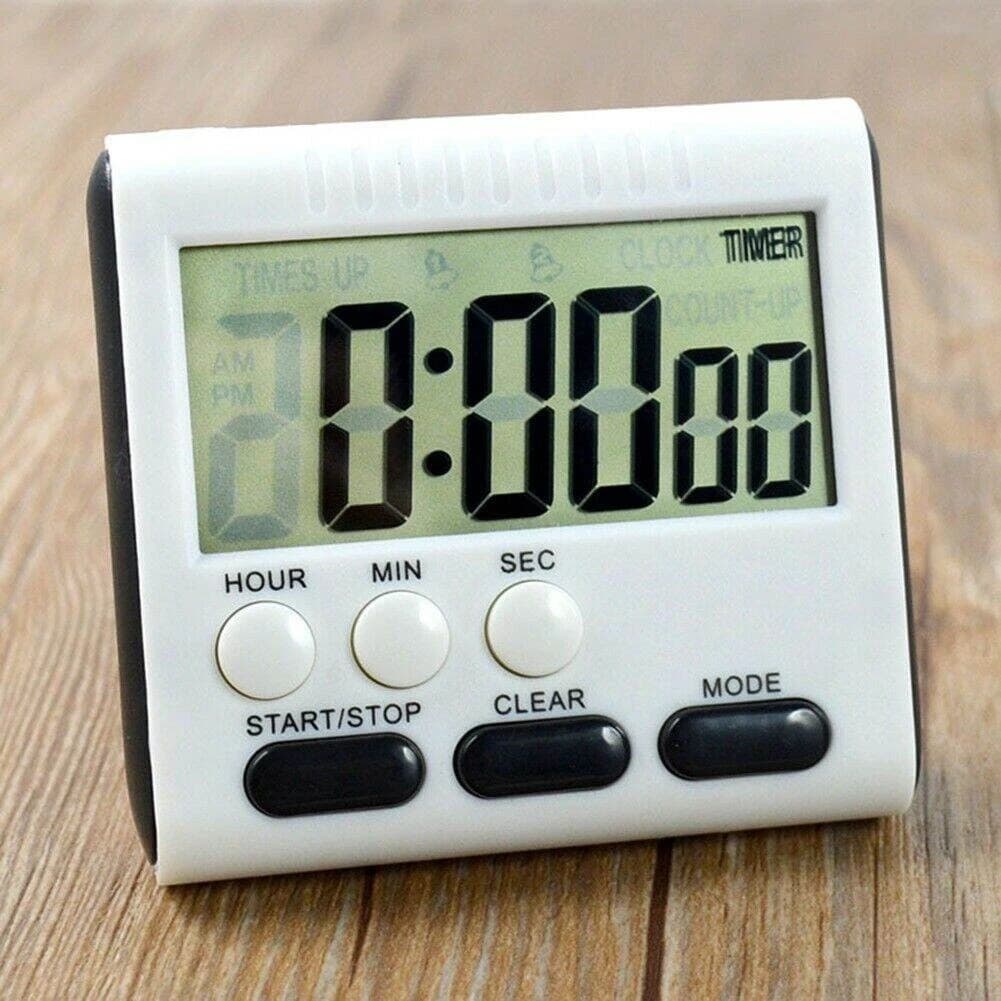Kitchen Clock English 24-hour Electronic Timer Digital Reminder Alarm Clocks Cooking Countdown Timer LCD Multifunction Home