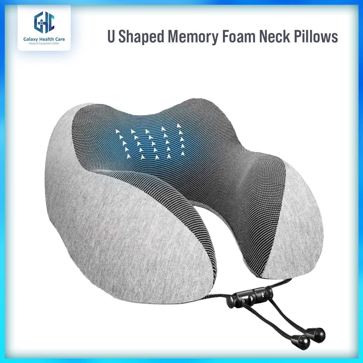 Winter Memory Foam Velour U-Shaped Travel Neck Pillow- 1 Pcs