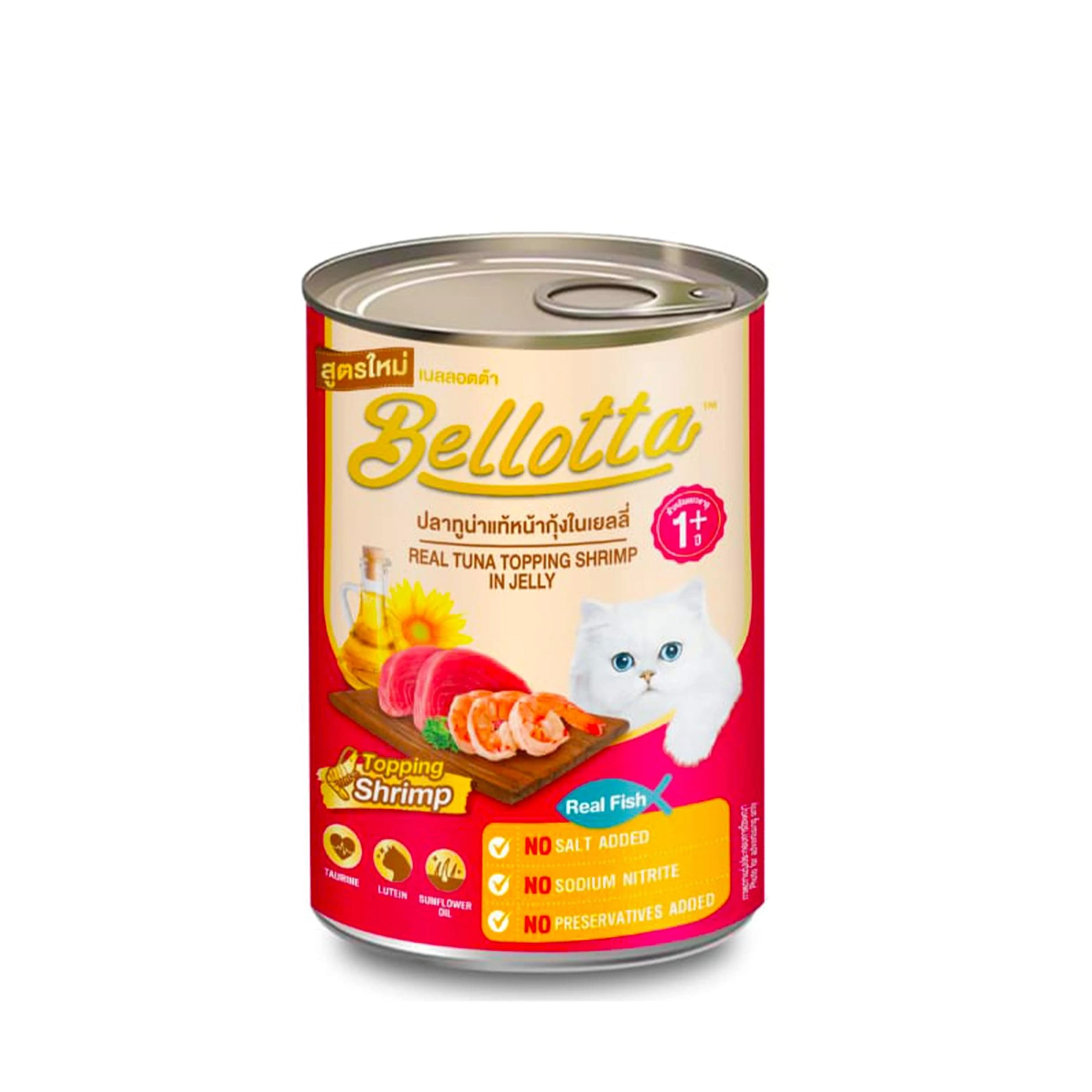 Bellotta Real Tuna Topping Shrimp in Jelly 400gm