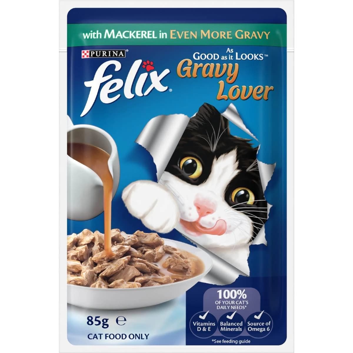 Purina Felix Adult Mackerel In Gravy 85gm