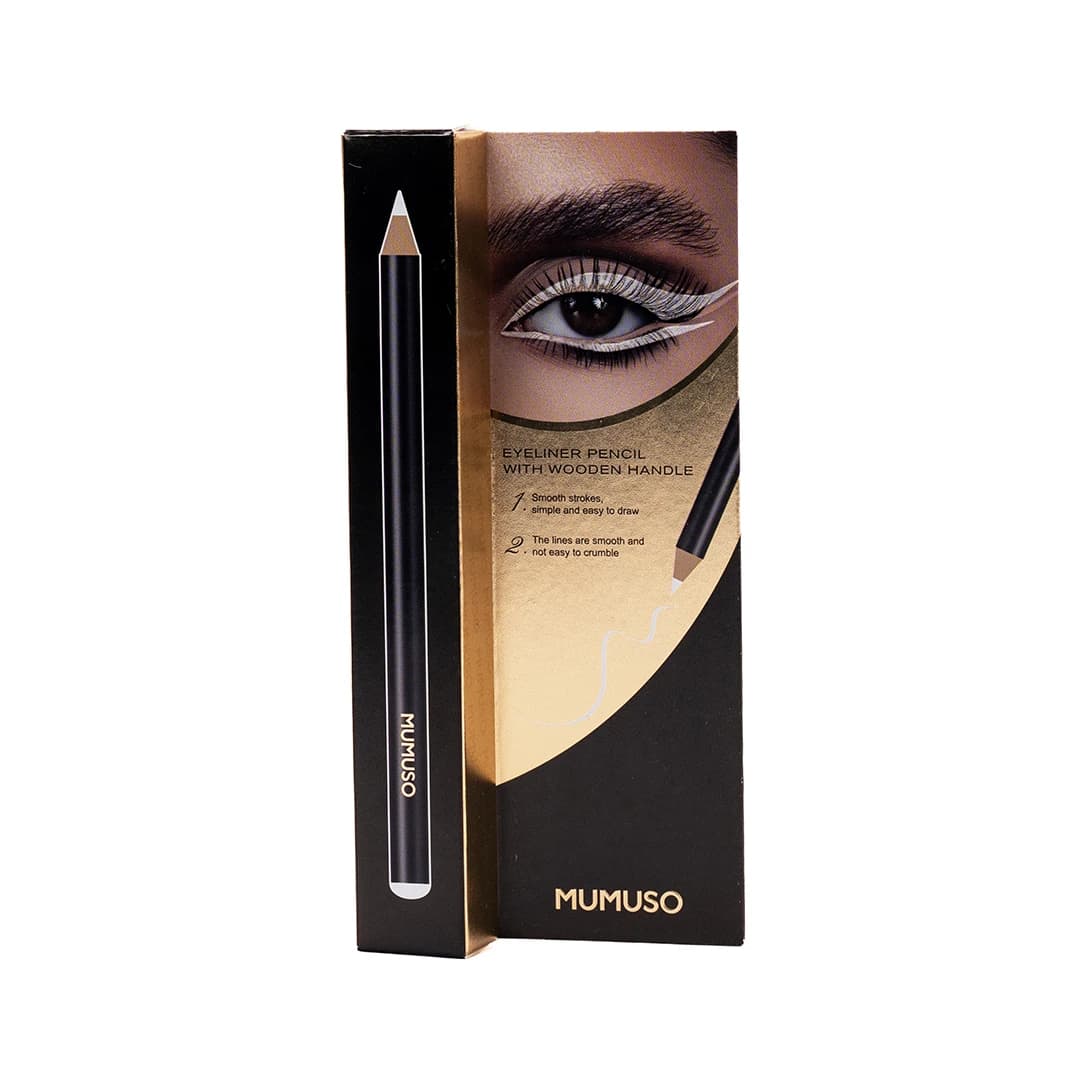 MUMUSO Eyeliner Pencil with Wooden Handle (White)