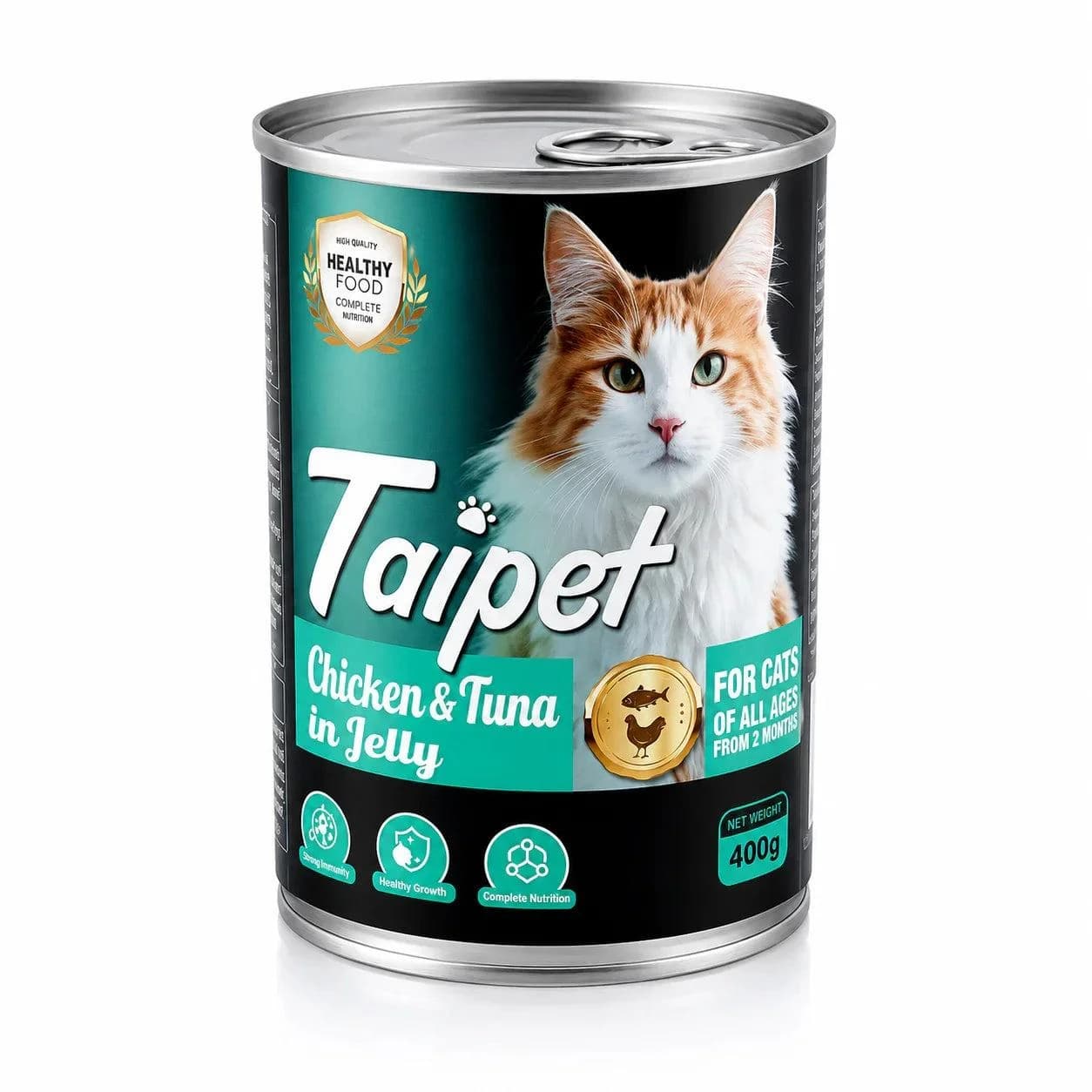 Taipet Cat Food Can Chicken Tuna In Jelly 400gm