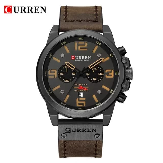 Curren 8314 Men's Leather Strap Analog Watch