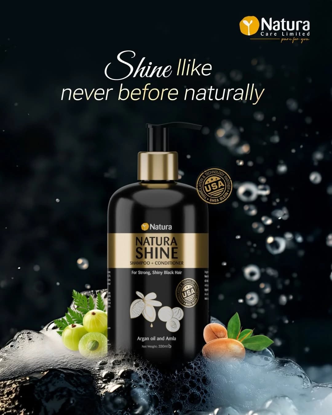 Natura Shine Shampoo + Conditioner 330ml