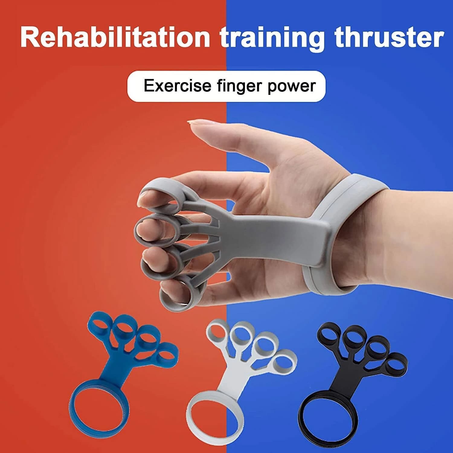 Silicone Grip Device Finger Exercise Stretcher Arthritis Hand Grip Trainer Strengthen Rehabilitation Training To Relieve Pain - Hand Grip (Random Color)