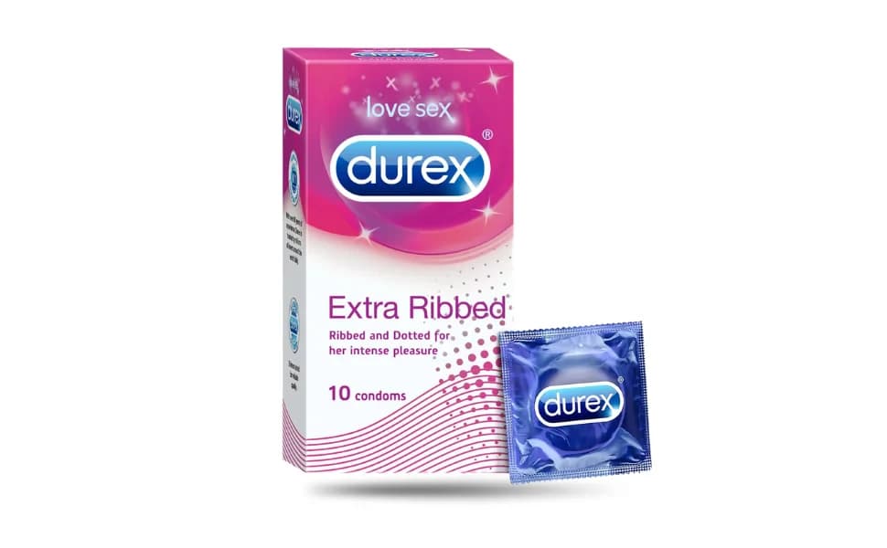 Durex Extra Ribbed Condom 10pcs Pack | India