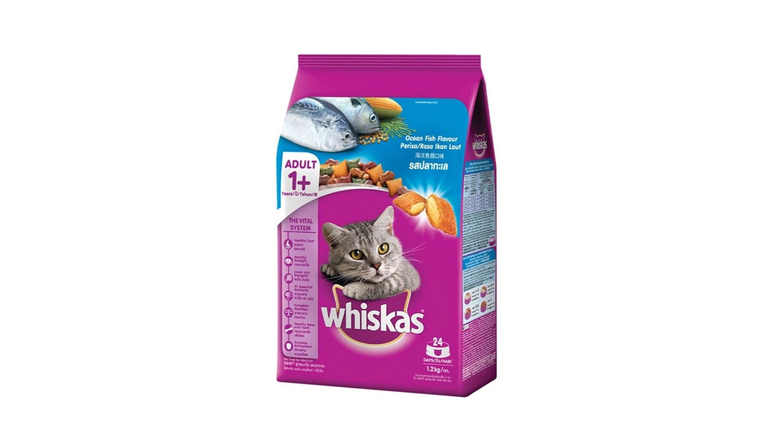 Whiskas Adult Ocean Fish Cat Food 1.2kg