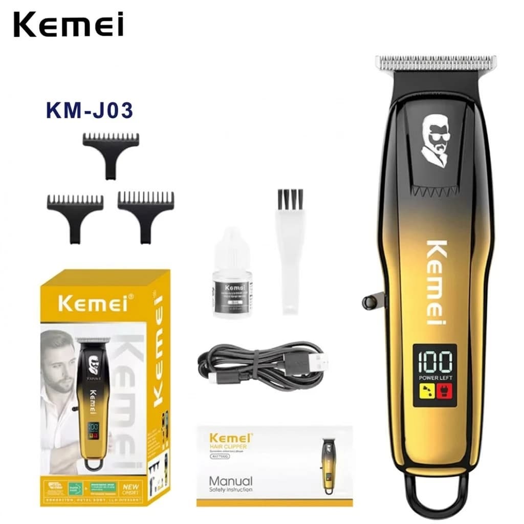 Kemei KM-J03 Cordless Hair Clipper And Trimmer