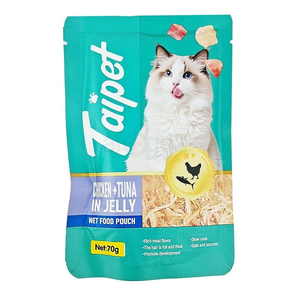 Taipet Cat Food Pouch Chicken Tuna In Jelly 70gm