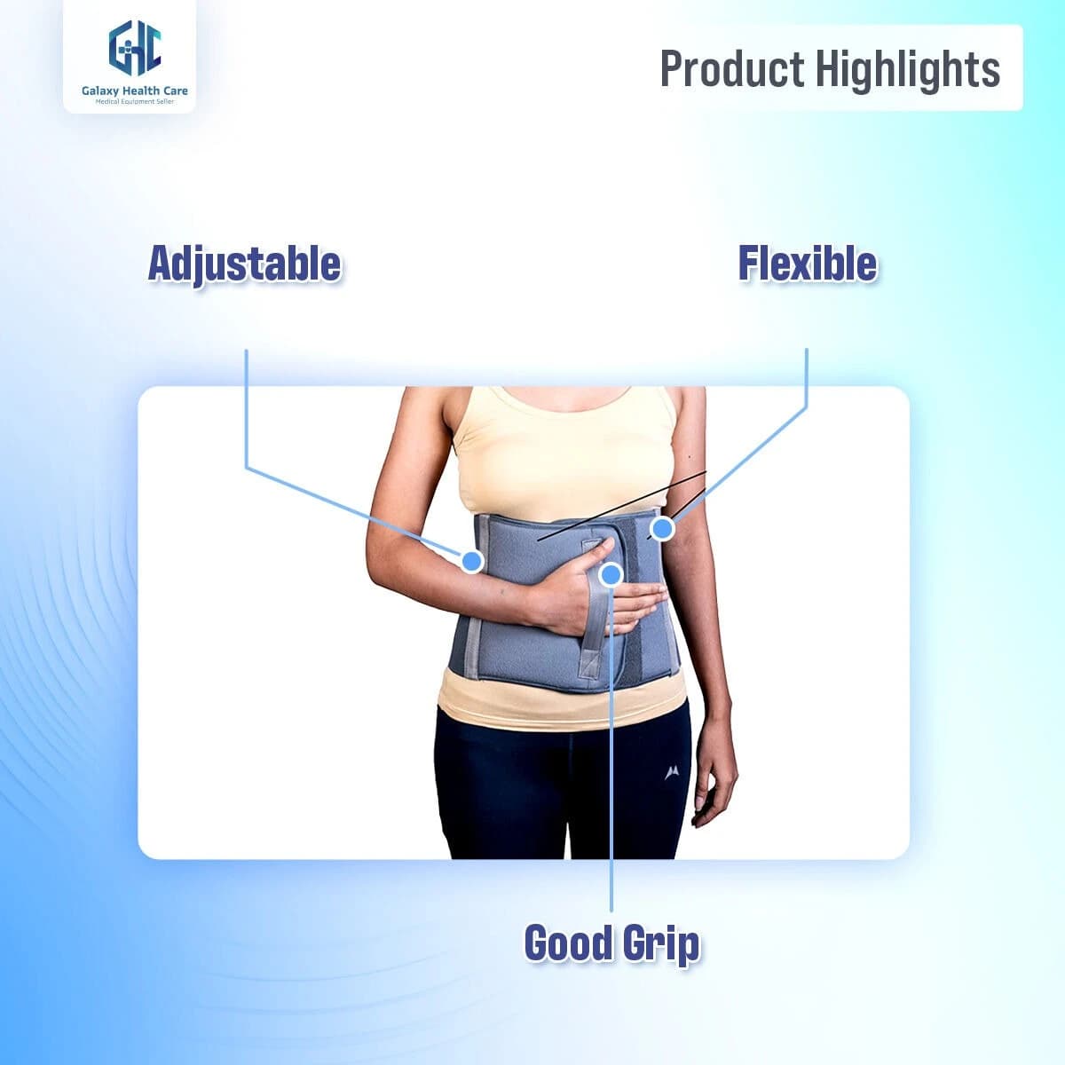 Abdominal Belt after delivery Tummy Reduction Trimmer Belly Slimming Binder for Women & Men Abdomen Compression Support Grey Hook and Loop closure