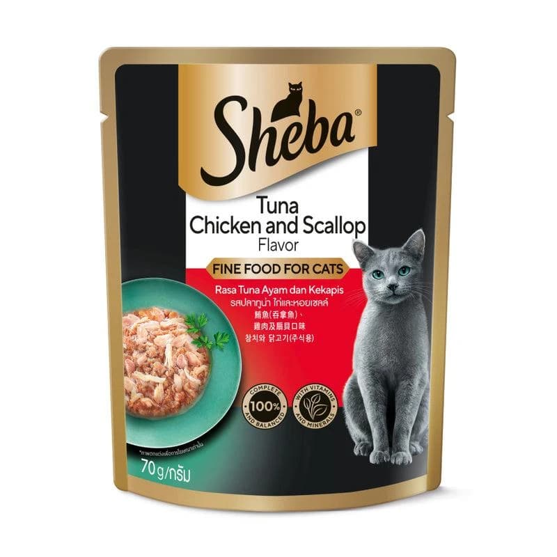 Sheba Pouch Tuna Chicken with Scallop 70gm