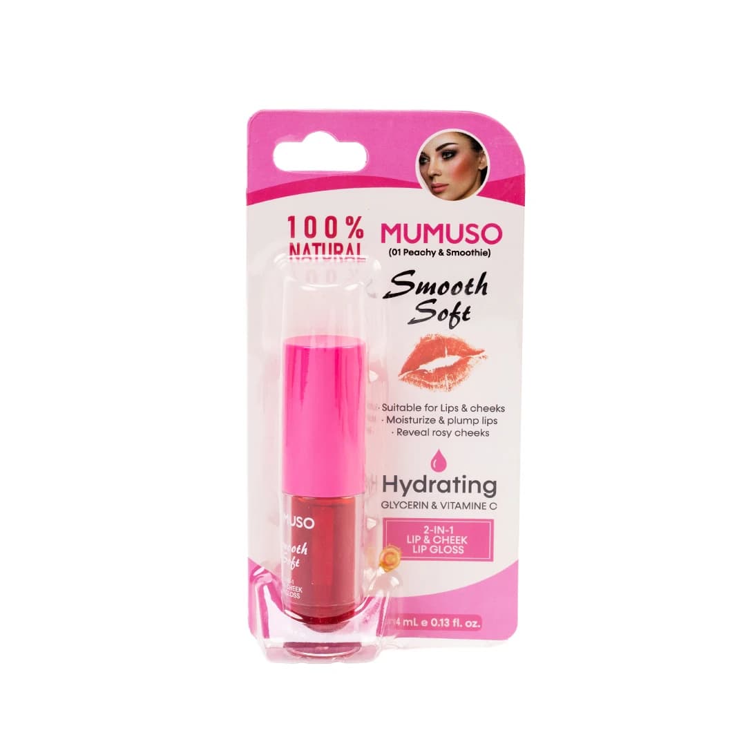 MUMUSO Lip & Cheek Lip Gloss (01 Peachy & Smoothie)