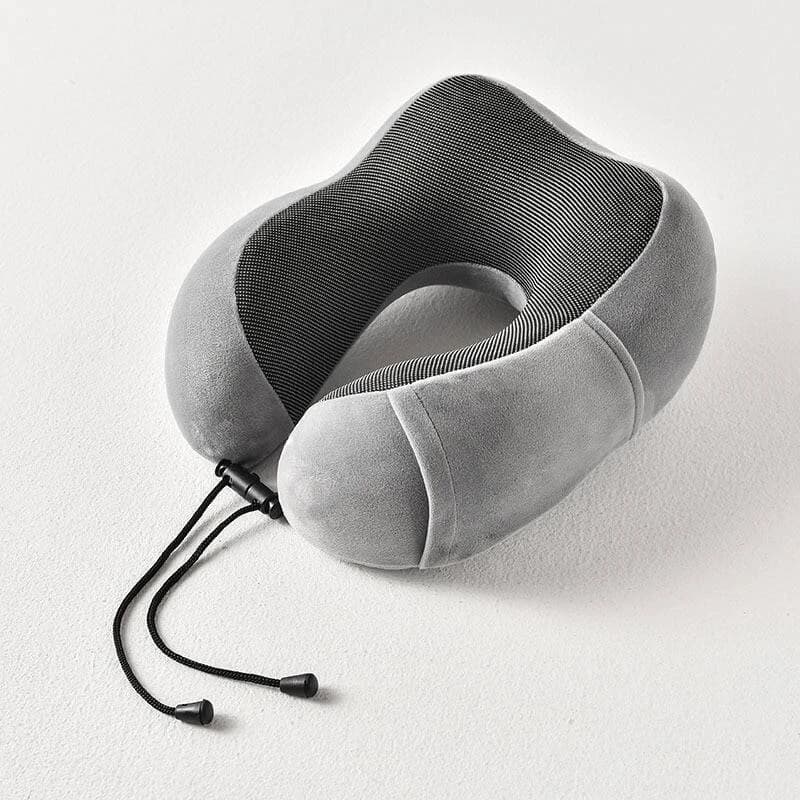 Winter Memory Foam Velour U-Shaped Travel Neck Pillow- 1 Pcs