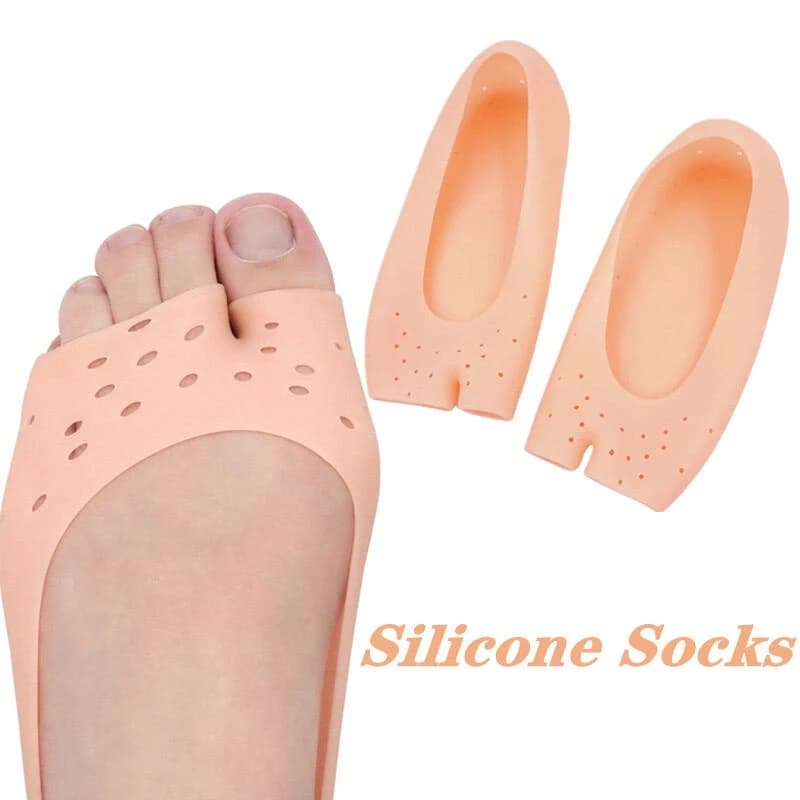 2 Pcs/Set Soft Silicone Moisturizing Gel Socks For Foot Care Protector Relieve Dry Non-slip Feet Protection Pain Relief Patch