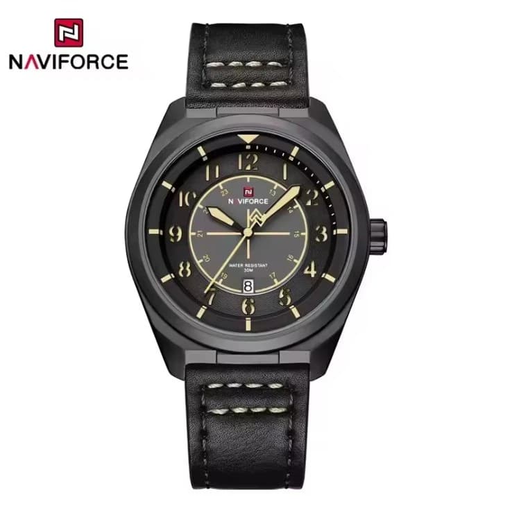Naviforce 9281 Leather Belt Casual Male Wrist Watch