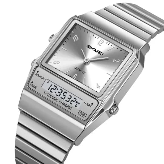 SKMEI 2632 Analog Digital Watch for Men – Silver