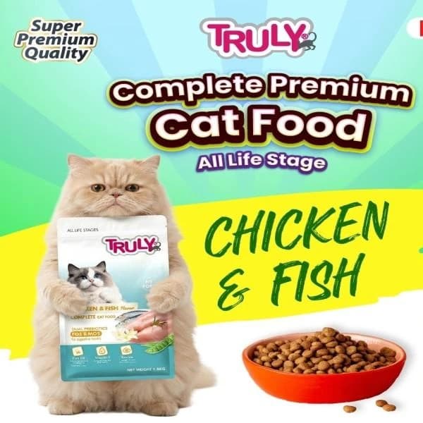 Truly All Life Stage Dry Cat Food Chicken & Fish 500gm