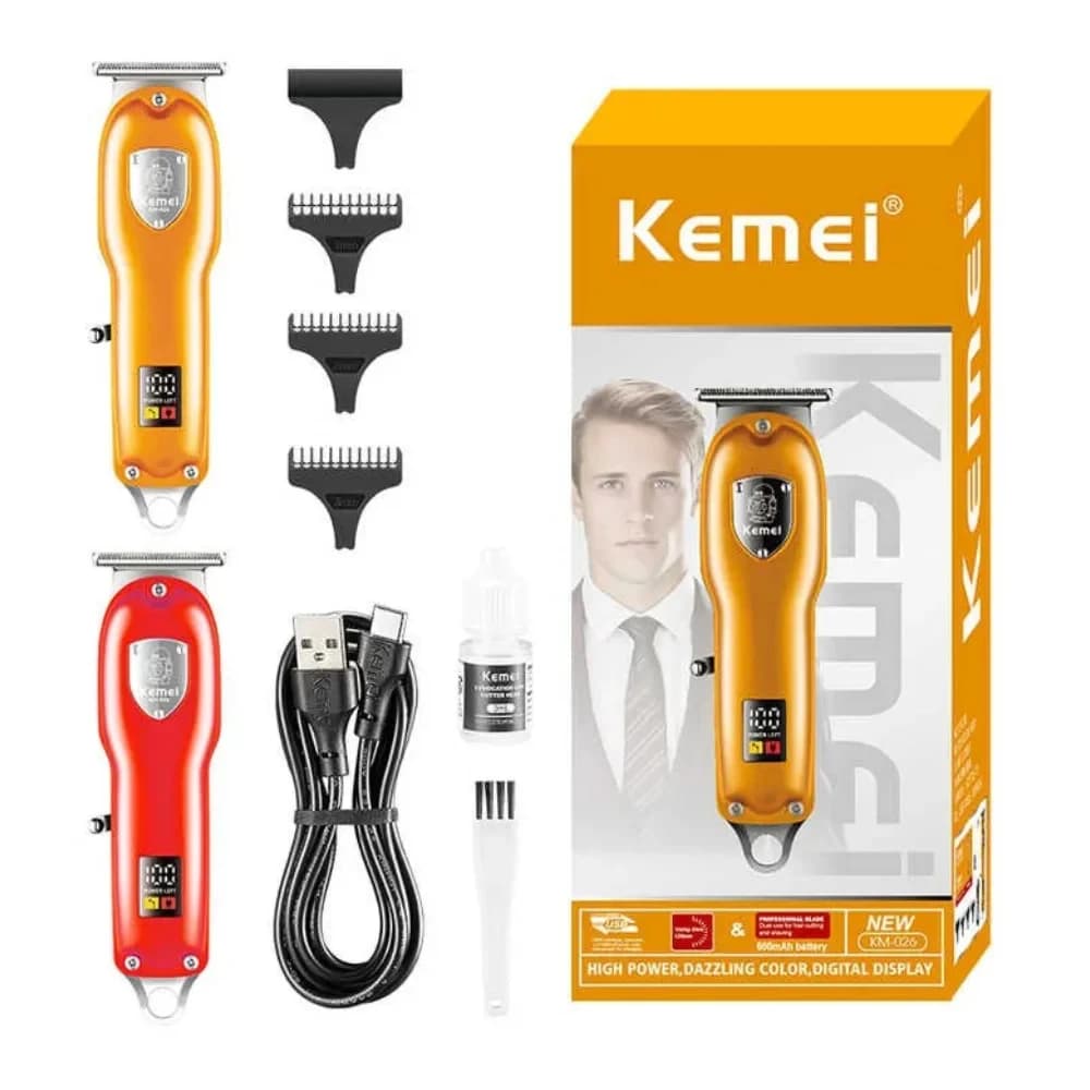 Kemei KM-026 Rechargeable Beard and Hair Clipper Trimmer