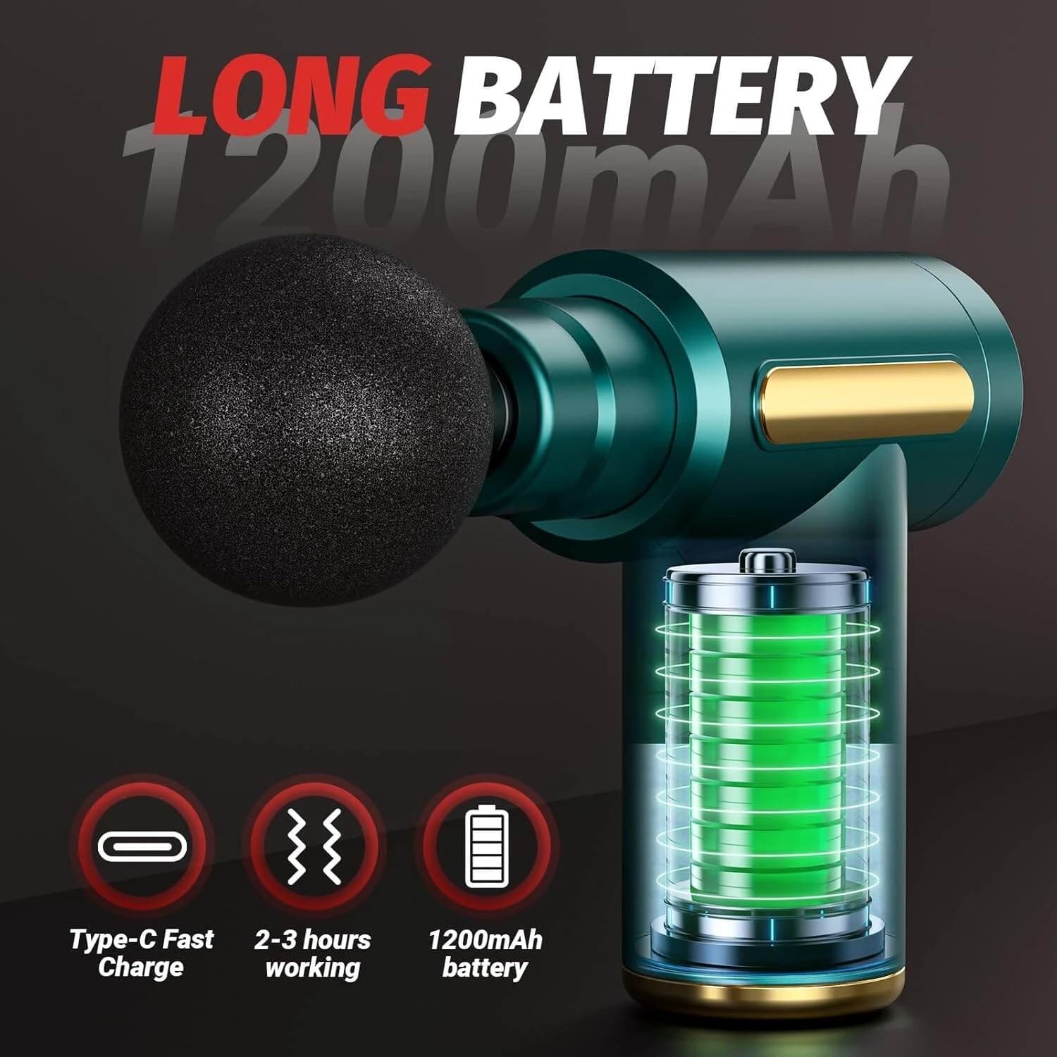 Portable mini massager deep tissue Therapy to relieve muscle soreness, used for athletes, percussion muscle massager and back massager