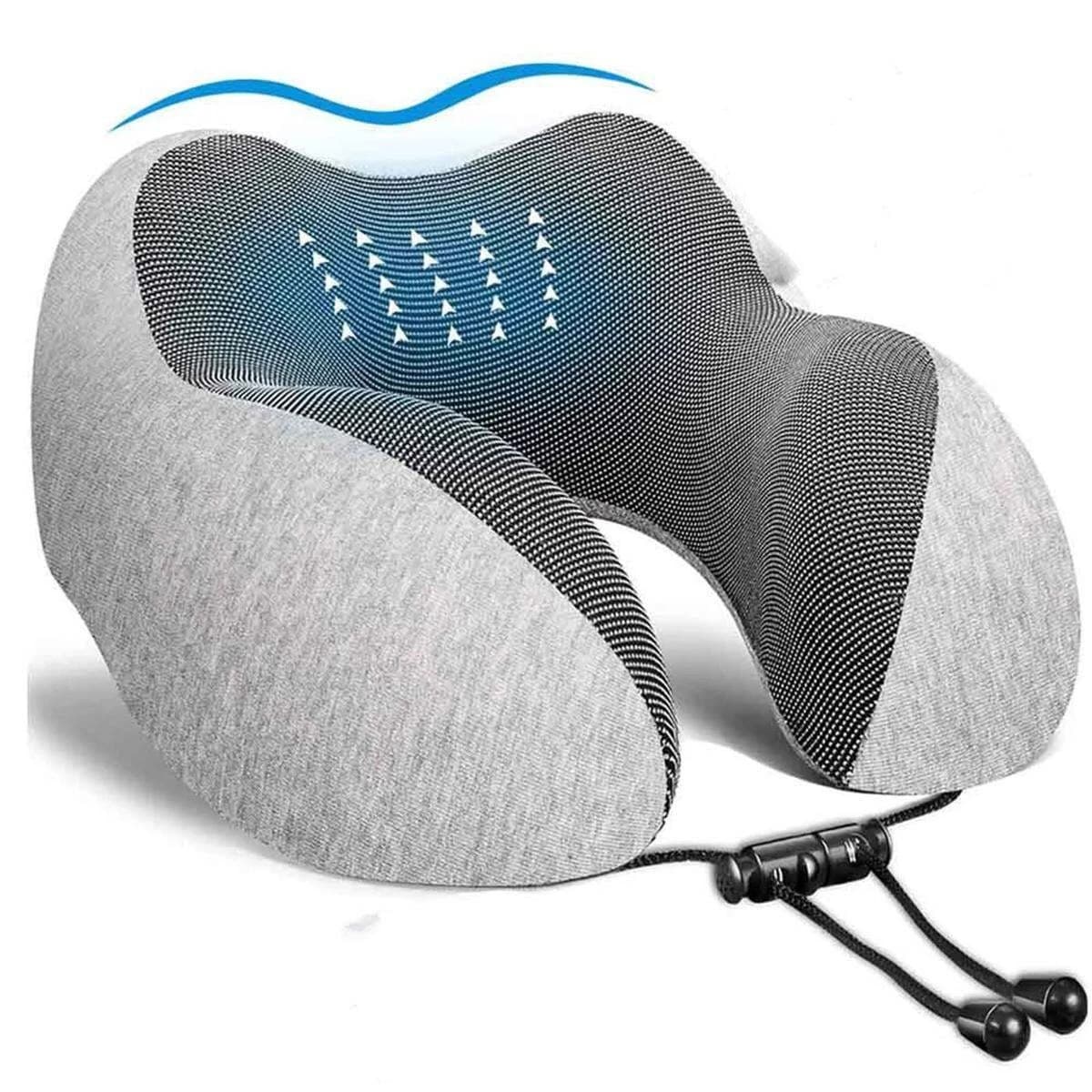 Winter Memory Foam Velour U-Shaped Travel Neck Pillow- 1 Pcs