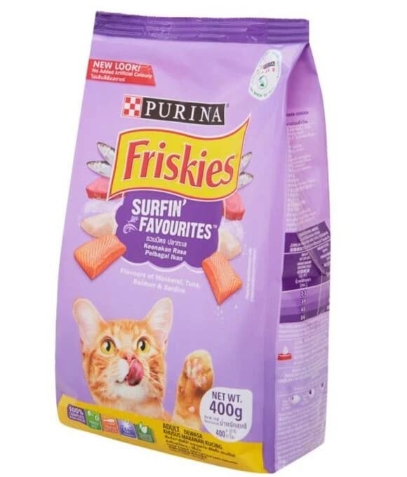 Purina Friskies Cat Food Surfin Favors 400gm