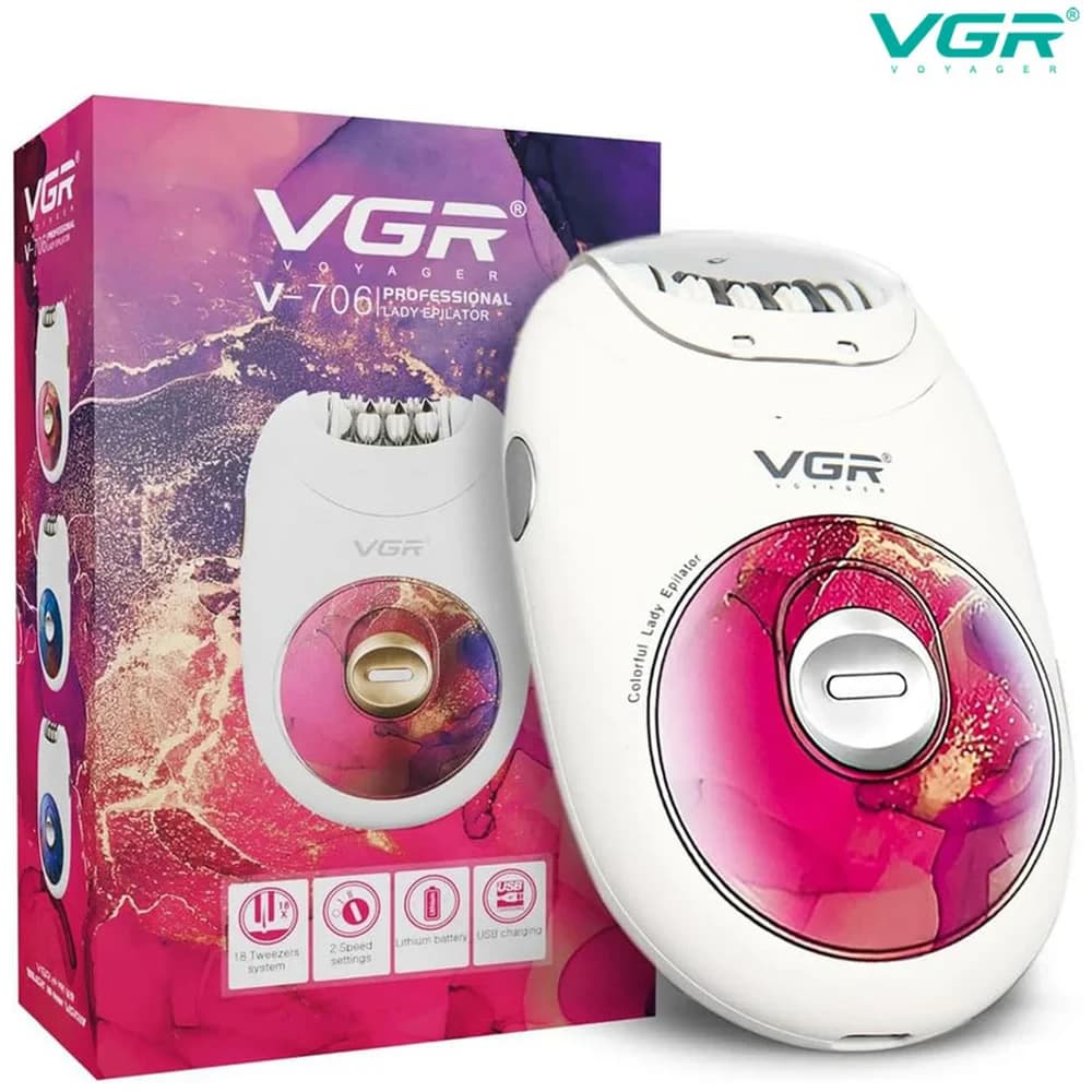 VGR V-706 Professional Lady Epilator For Women