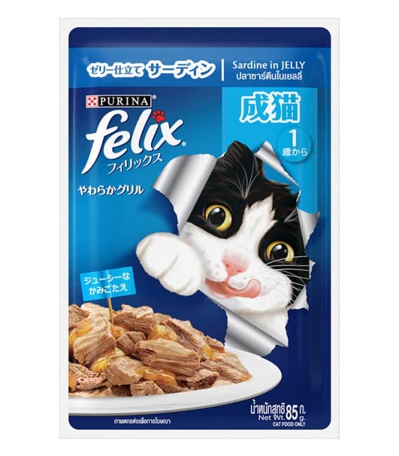 Purina Felix Adult Cat Food With Sardine In Jelly 85g