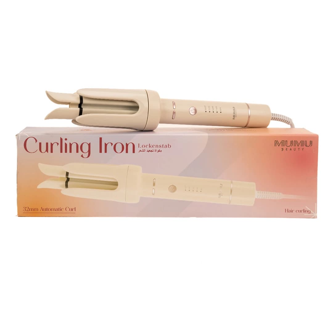 MUMUSO 32mm Automatic Curling Iron (Beige/US Plug)