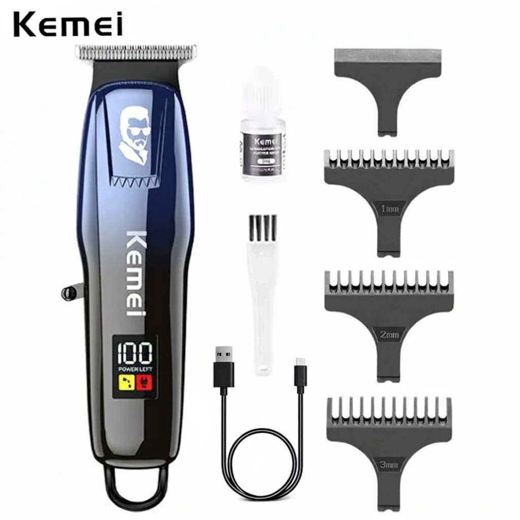 Kemei KM-J03 Cordless Hair Clipper And Trimmer