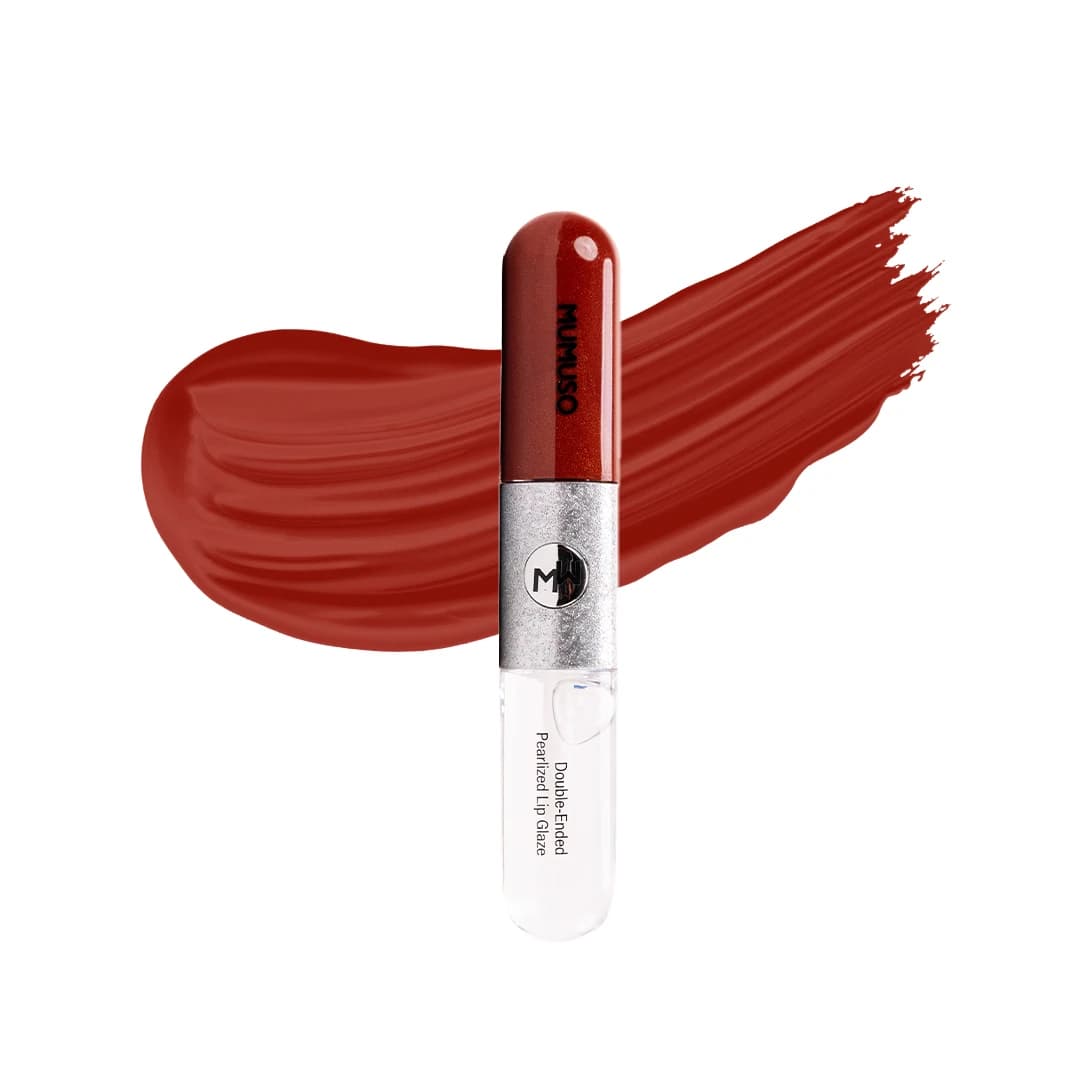 MUMUSO Double-Ended Pearlized Lip Glaze (03 Brick Red)