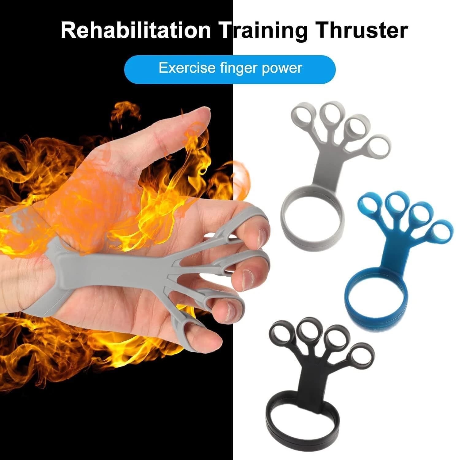 Silicone Grip Device Finger Exercise Stretcher Arthritis Hand Grip Trainer Strengthen Rehabilitation Training To Relieve Pain - Hand Grip (Random Color)