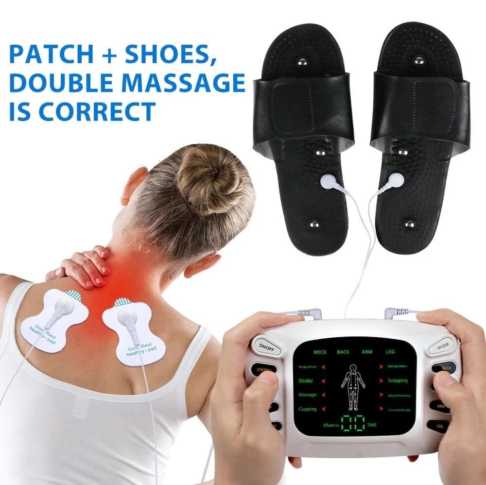 Electric Pulse Physiotherapy Massager Tens EMS Muscle Stimulator Acupuncture Therapy Body Massage Slimming Health Care Machine