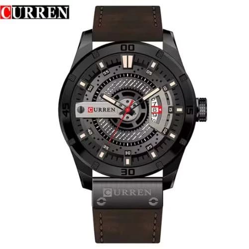 Curren 8301 Leather Analog Watch for Men