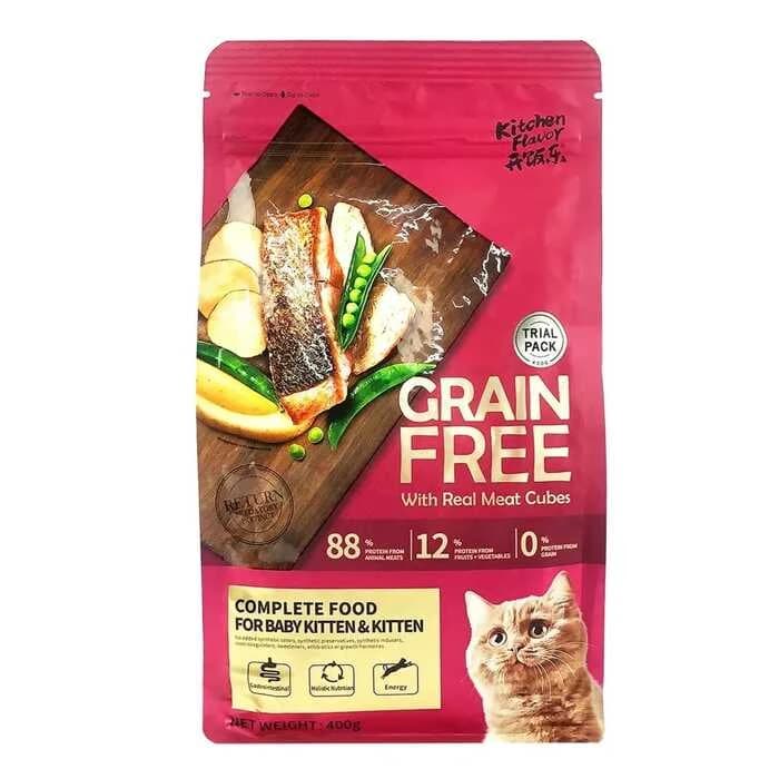 Kitchen Flavor Grain Free Dry Cat Food Baby Kitten & Kitten 400gm