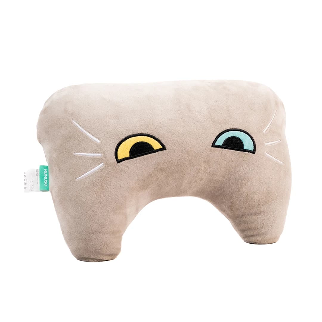 MUMUSO Bone-Shaped Neck Pillow (Grey Cat)