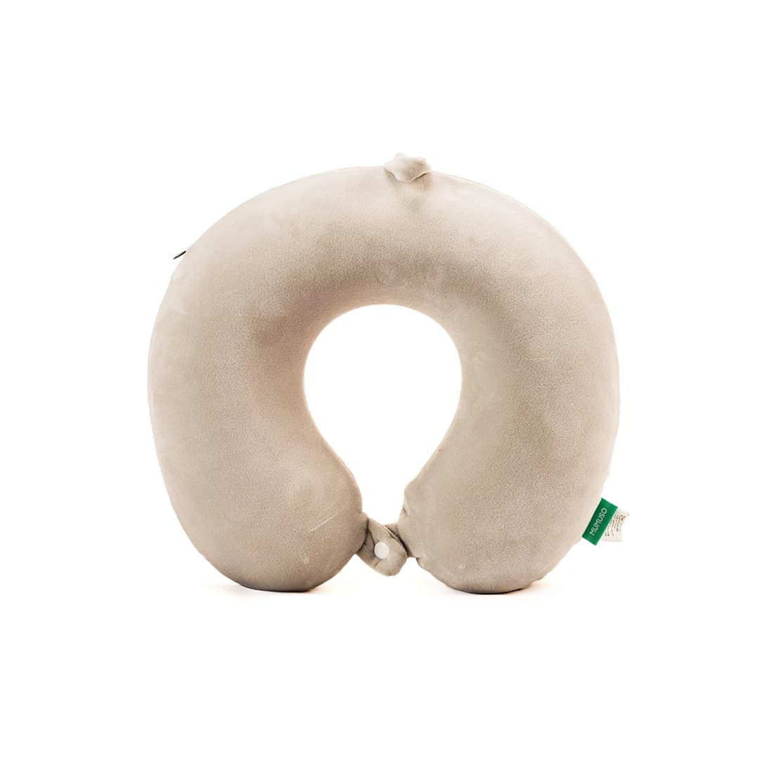 Memory Foam U-Shaped Neck Pillow -Cherry Blossom Collection (Light Grey)