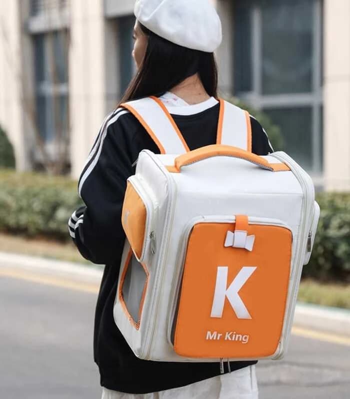 Moorpet Large Sized King Design Expandable Pet Carrier Backpack for Pet Cat & Puppy