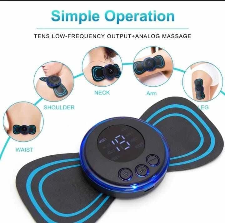 EMS Electric Pulse Neck Massager Cervical Massage Patch Back Sticker Muscle Stimulator Portable Relief Pain Relax Massager