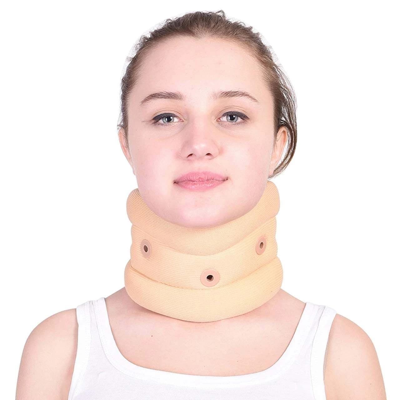 Soft Cervical Collar with Chin Support (Cervical Collar for Neck Pain/Neck Belt for pain/Orthopedic Neck Collars/Foam Neck Collar)