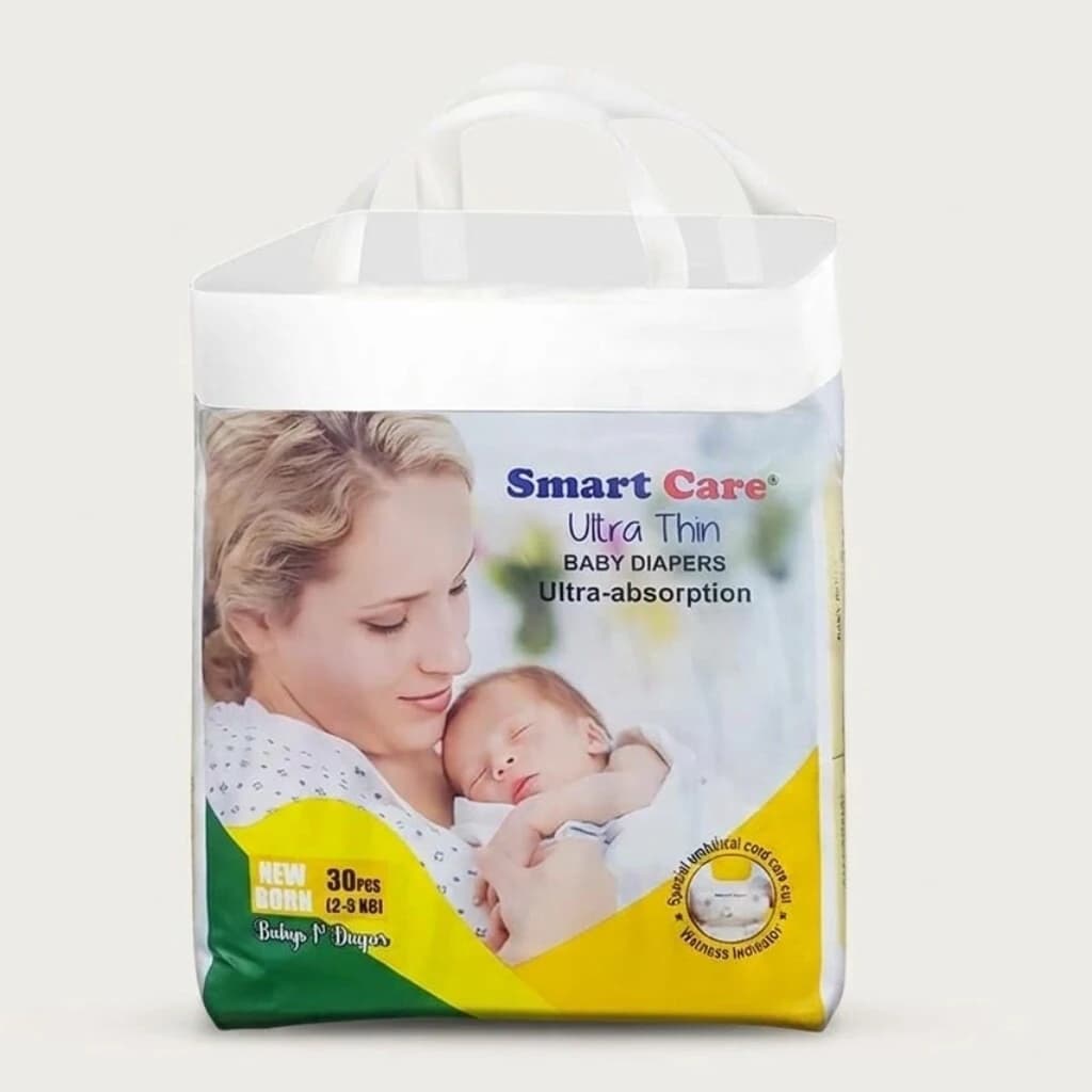 Smart Care Baby Belt Diaper, New Born- Ultra Thin (0-4 Kg) - 30 Pcs