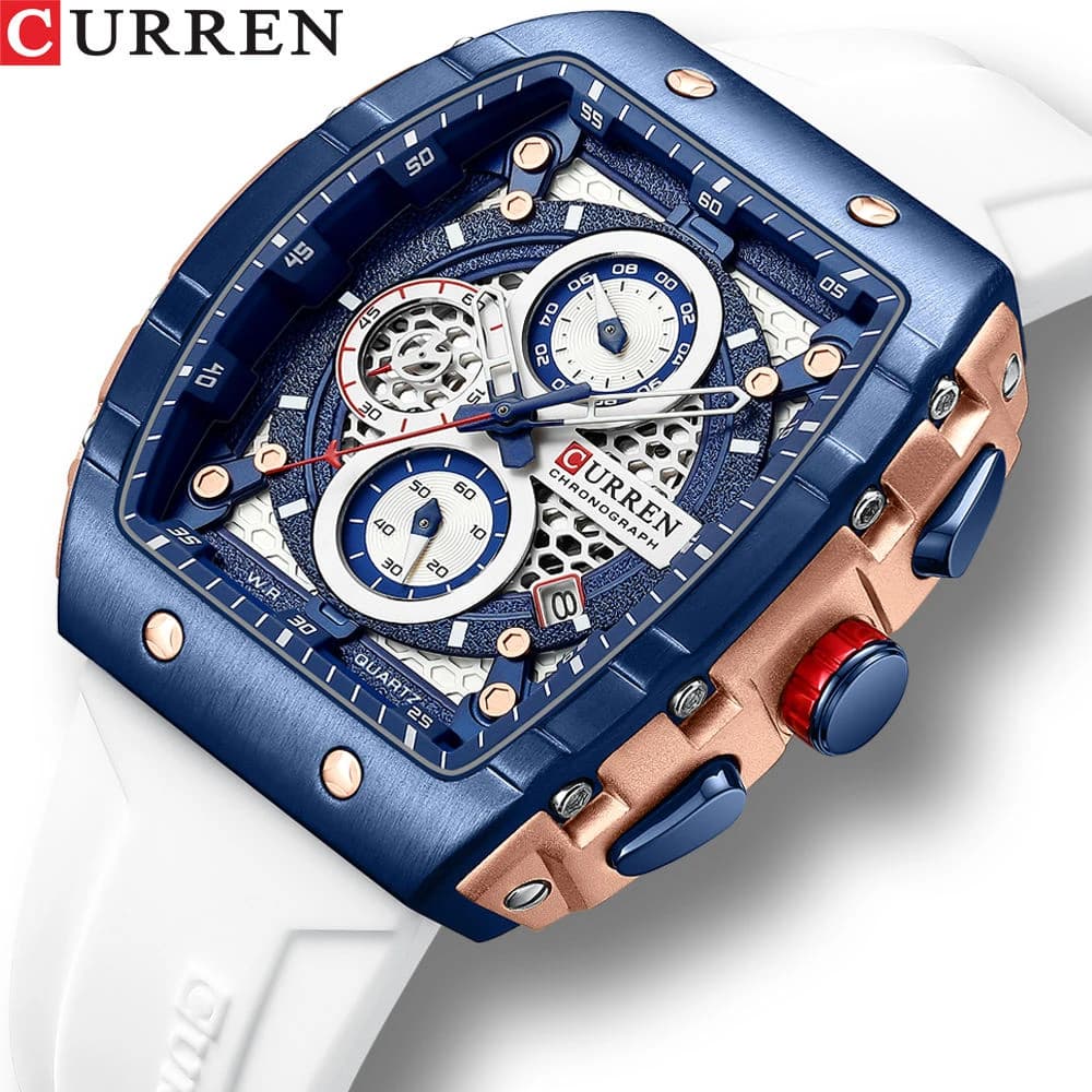 Curren 8442 Silicone Band Men's Watch