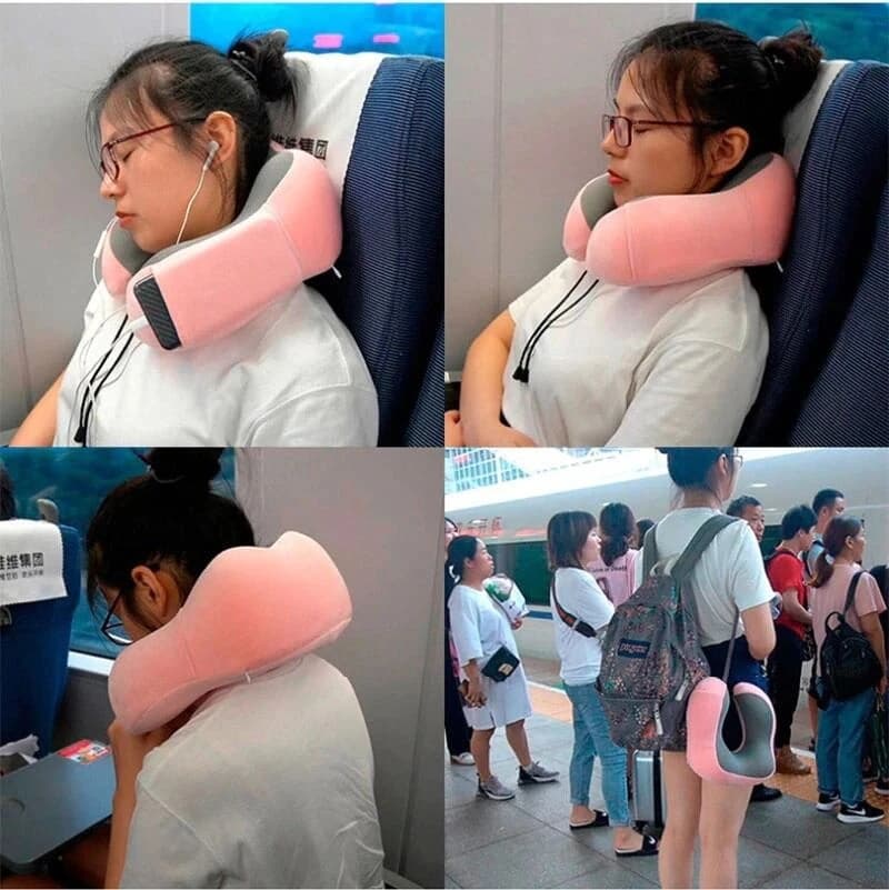Winter Memory Foam Velour U-Shaped Travel Neck Pillow- 1 Pcs