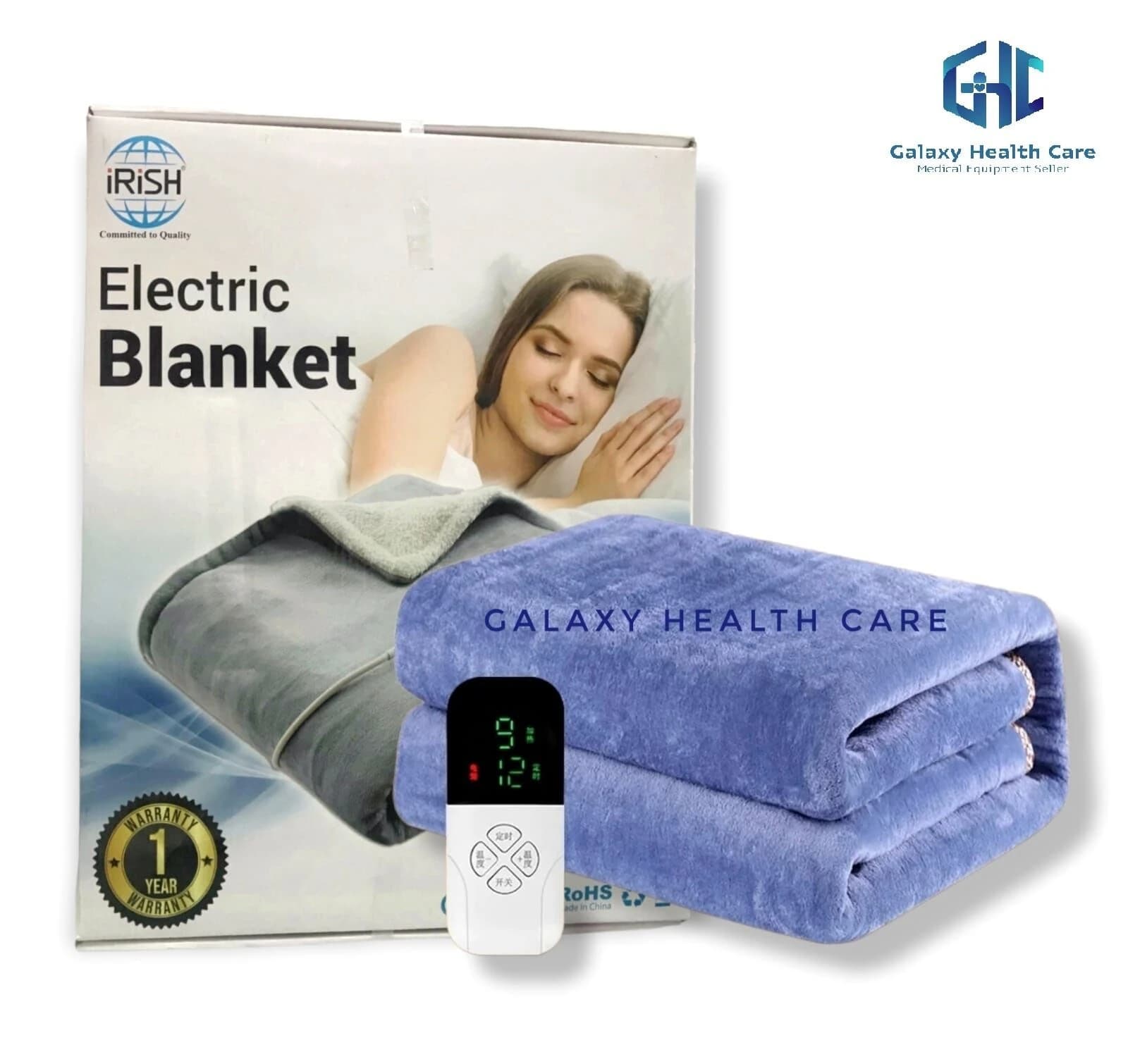 Electric Bed Warmer - Electric Under Blanket - Single Bed Size (60inch x 32 inch) with 3 Heat Settings & Dual Safety Feature with Over Heat Protection
