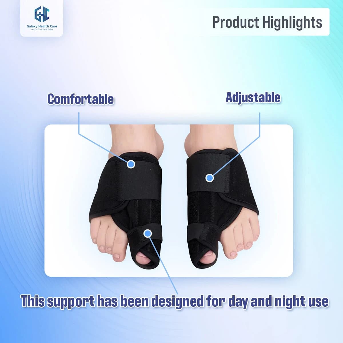Soft Bunion Corrector Toe Separator Splint Correction System Medical Device Hallux Valgus Foot Care Pedicure Orthotics- 1 pcs