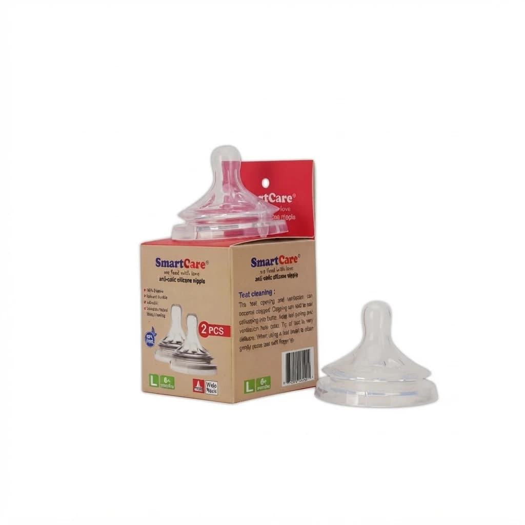Smart Care Wide neck Silicon Nipple 2pcs – Large
