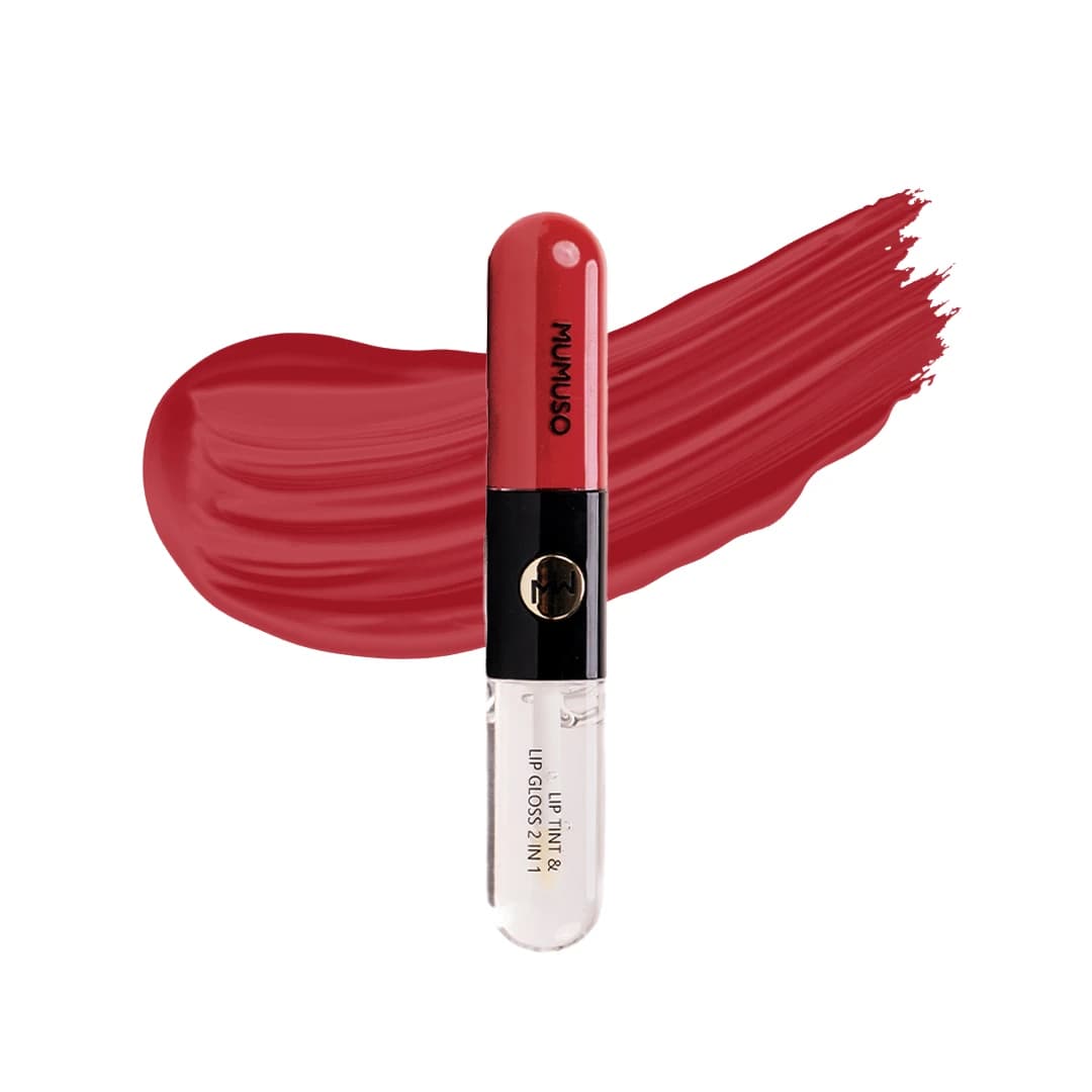 Lip Tint & Lip Gloss 2 In 1 (Rose Red)