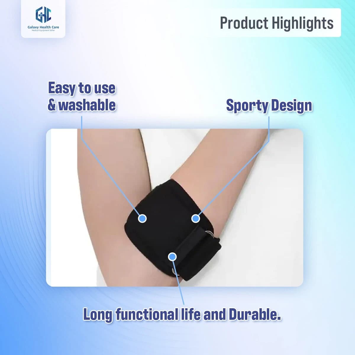 Galaxy Tennis Elbow Support Sports Medicine Health Care Equipment